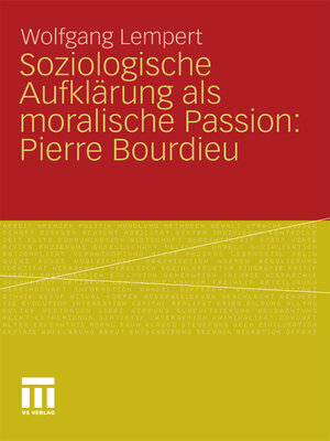 cover image of Soziologische Aufklärung als moralische Passion